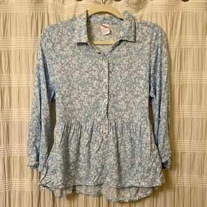 Blue Floral Shirt